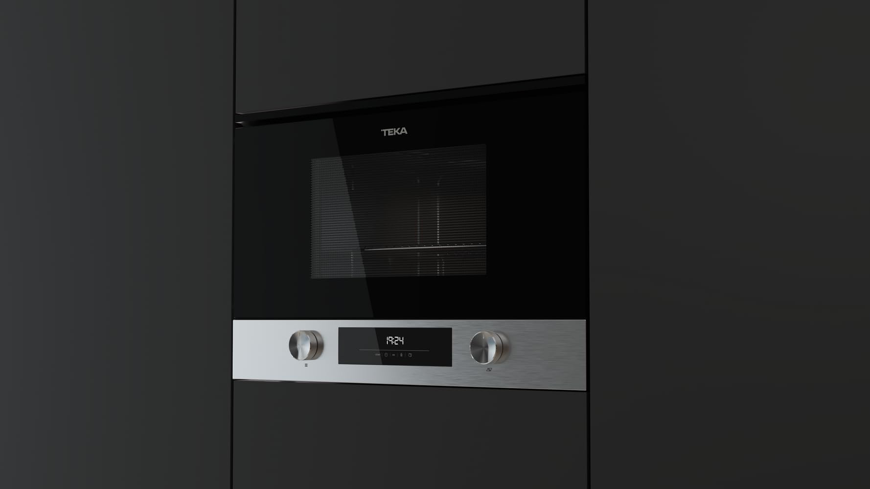 TEKA Microondas Integrable con Base Cerámica, Capacidad 22 L, Apertura de Puerta a la Izquierda, Modelo NEO MS 6220 BIS L SS