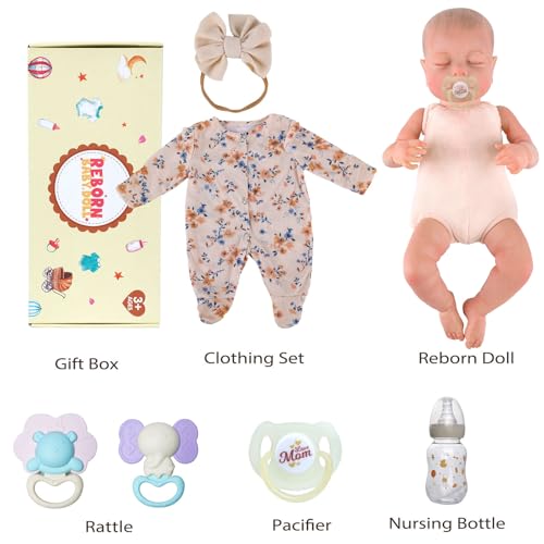 BABESIDE Reborn Baby Dolls - 20-inch Cute Soft Vinyl Realistic Baby Doll Real Life Baby Dolls with Complete Accessories Perfect for Cuddling, Playtime, and Gift Giving