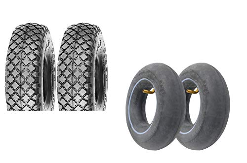 2 Reifen + 2 Schläuche 3,00-4 / 260x85 Mm – Robustes Gummiräder-Set Für Sackkarren, Handwagen & Co.