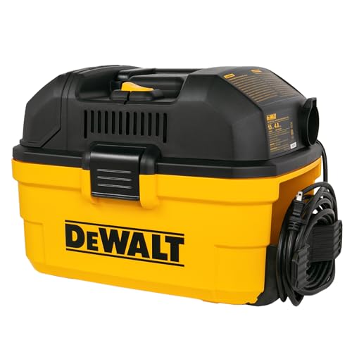DEWALT DXV04T Portable 4 Gallon Wet/Dry Vacuum, Yellow