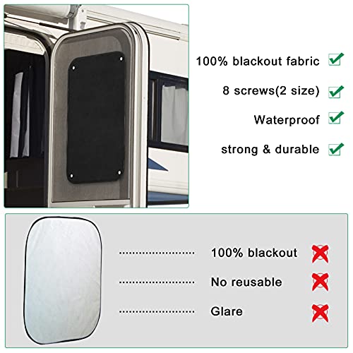 AngleKai Door Window Shade Cover for RV, 24 X 16 Inch Waterproof Thin