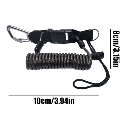 Clip de resorte lanyard extensible espiral para accesorios buceo 5