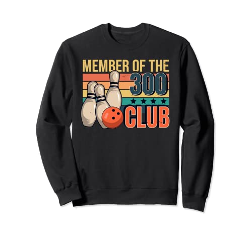 Bowling Design Miembro del 300 Club Retro Bowler Sudadera