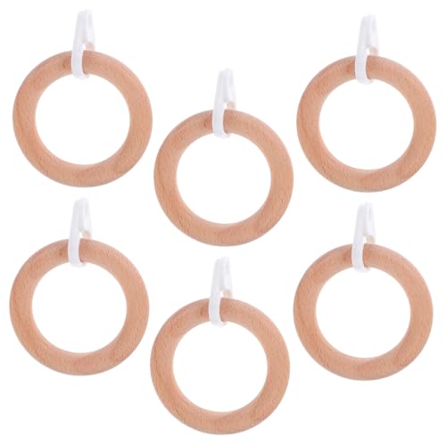 Ciieeo 6Pcs Natural Curtain Rings Elegant Drapery Circles for Shower and Home Curtains Simple Installation Fits Rods Decorative Accessory for Bedrooms Living Rooms
