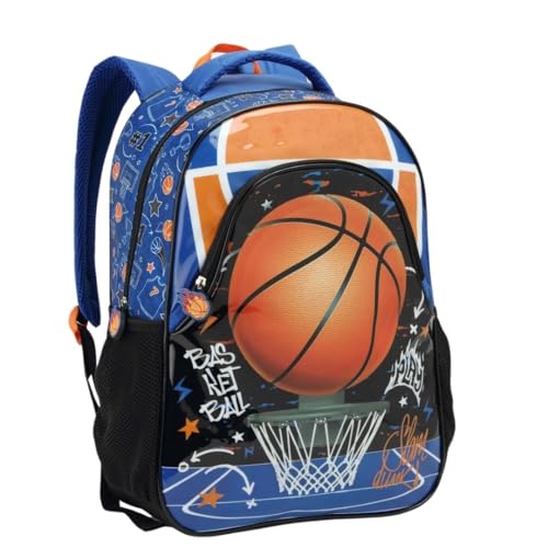 Mochila Escolar Infantil Masculina Esportes BASQUETEB
