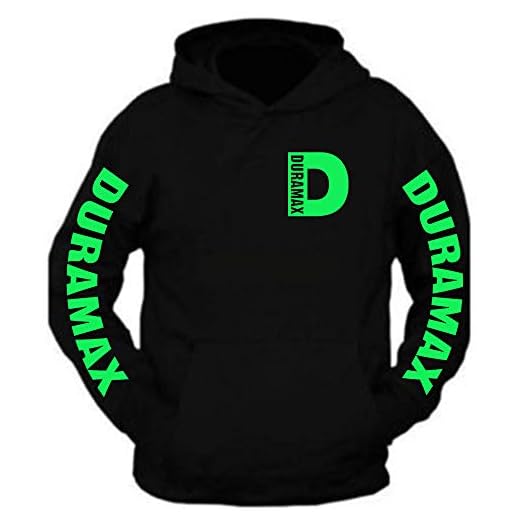 Duramax Color Pocket Design Color Black Hoodie Hooded Sweatshirt S-5XL (L, Green)