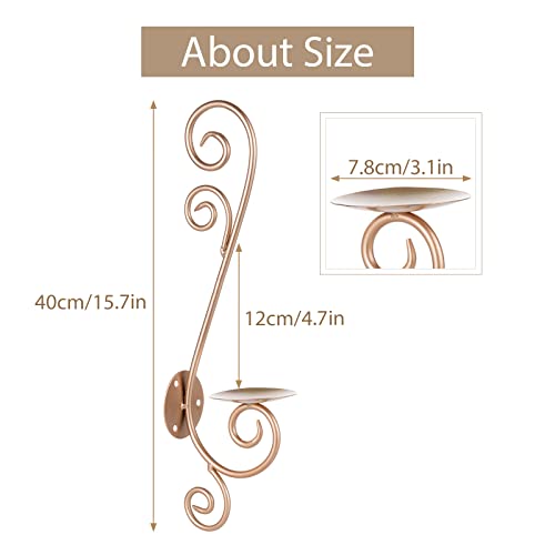 Sziqiqi Wall Candle Holder For Pillar Tea Light Candles Decorative Candle Sconces Hanging Metal Wall Decorations With Modern Art Design For Living Room, Bathroom, Dining Room, Set Of 2 #TOP2