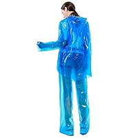 KOVIDSUN 50/枚 セット レインコート 使い捨て レインウェア 上下セット ポンチョ 雨具 防水 防塵 雨カッパ 自転車 アウトドア 作業用 軽量 快適 透明 男女兼用 通勤通学 台風 梅雨对策