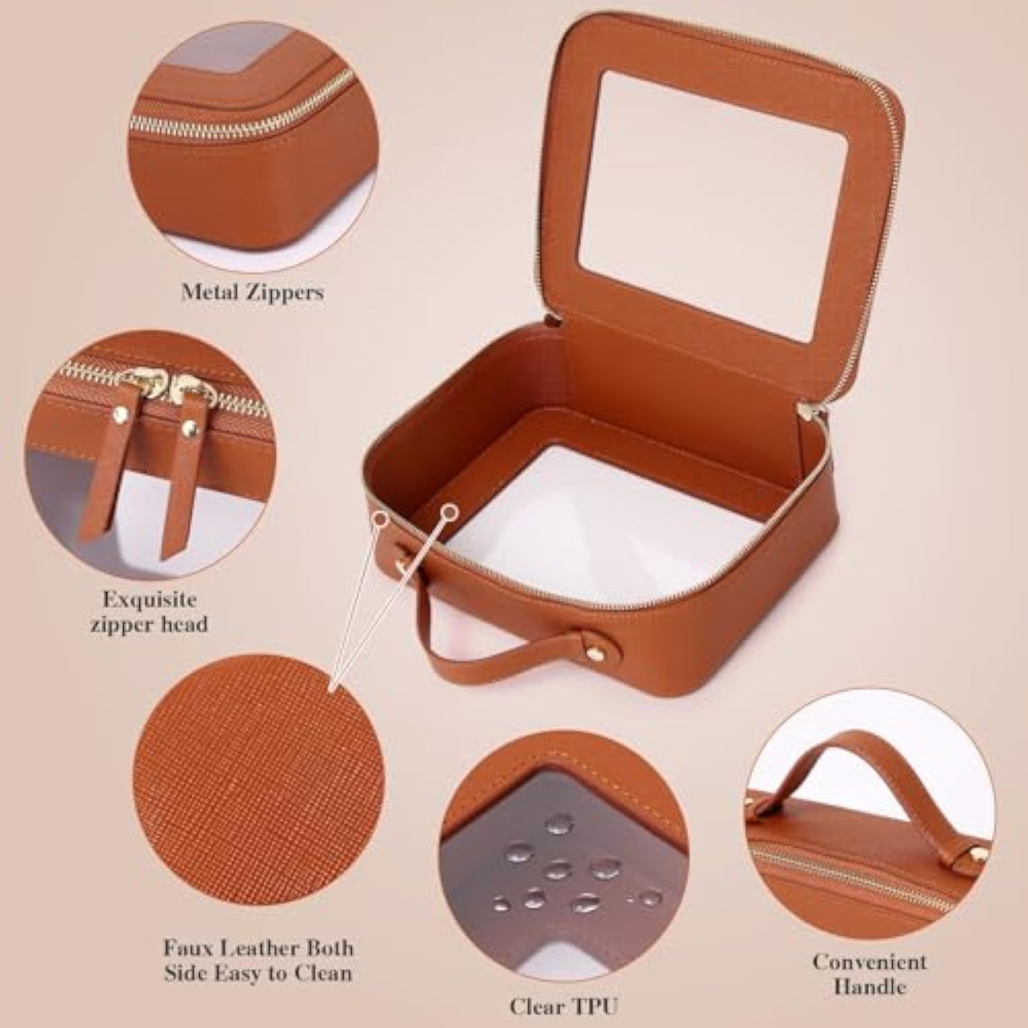 Clear Makeup Bag, Waterproof Travel Organizer