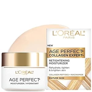 L’Oreal Paris Day Face Moisturizer Cream, Age Perfect Collagen Expert, with Collagen Peptides + Niacinamides, For Mature Skin, Suitable for Sensitive Skin Skincare, 70 ml
