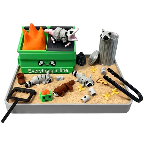 Dumpster Fire Zen Garden for Desk, Funny Mini Desktop Zen