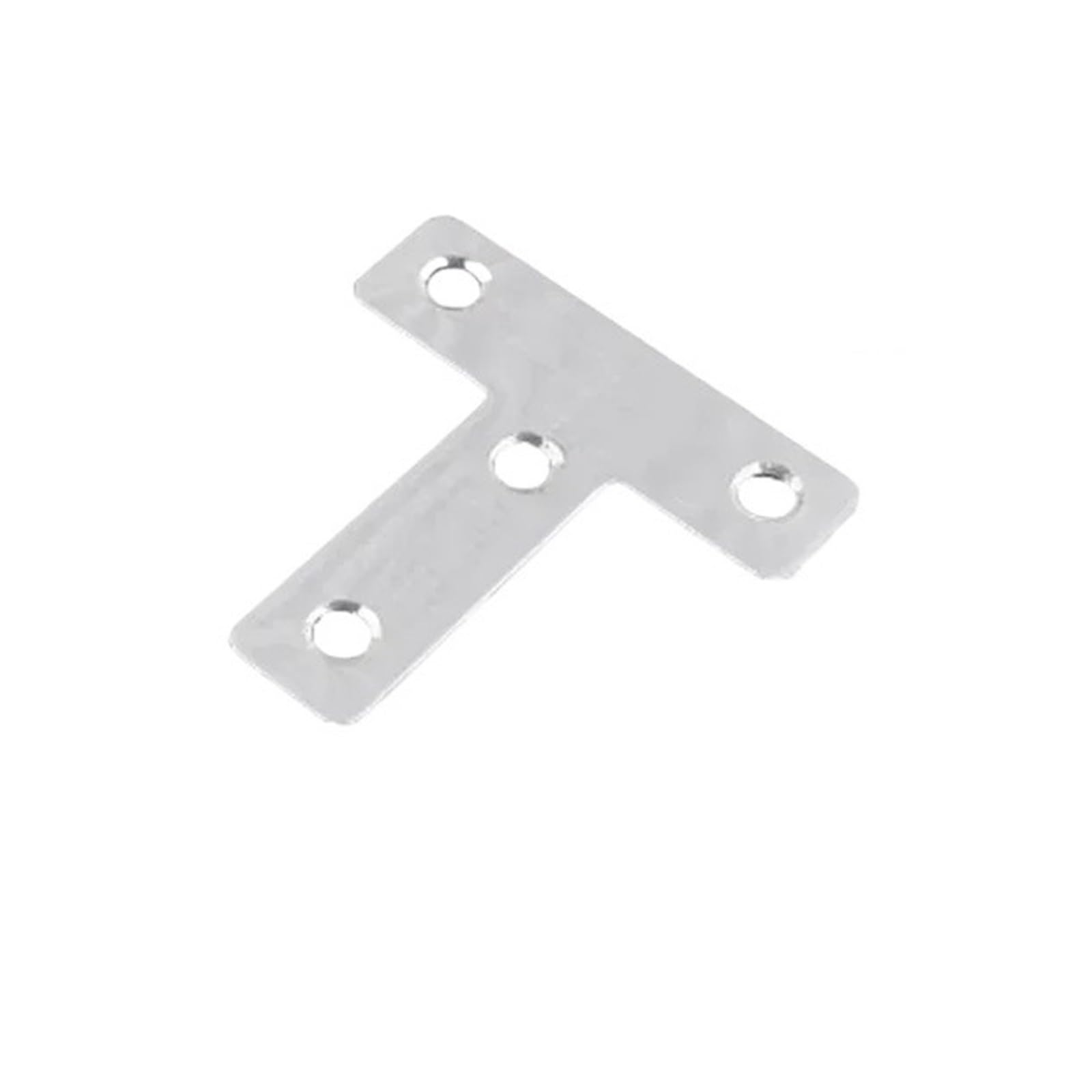 Gvzugm Silver T 20Pcs T-Shaped L-Shaped Bracket Fastener Repair Corner Code Hardware Accessories, Suitable For Wooden Furniture Cabinets, Windows For Diy Tools(Silver T)