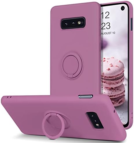 Telaso Samsung Galaxy S10e Case, Slim Silicone | Kickstand with 360° Ring Holder | Support Car Mount | Soft Gel Rubber Hybrid Bumper Galaxy S10e Phone Case Cover for Girls Women, Lilac Purple
