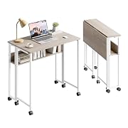 Dripex Escritorio Plegable Pequeño con Espacio…
