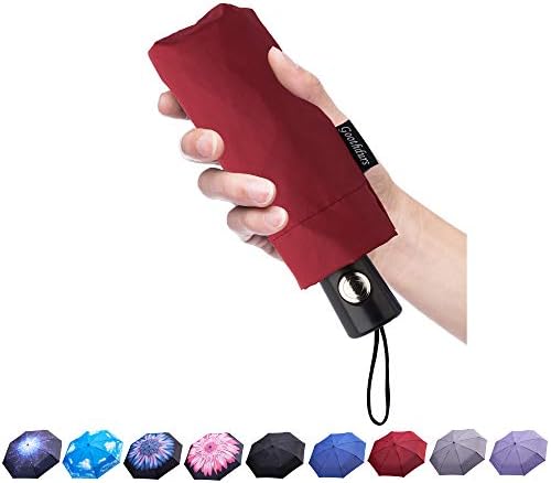 Goothdurs Automatic Mini Travel Windproof Umbrella Compact Auto Open/Close Small Lightweight Folding Rain Umbrellas for Women Men Kids