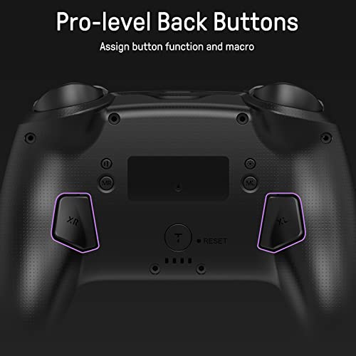 Funlab Switch Controller,Switch Pro Controller Wireless Compatible With Nintendo Switch/Oled/Lite,Ff Bluetooth Remote Gamepad With 7 Led Colors/Paddle/Turbo/Motion Control For Pokemon Fans - Black #TOP3