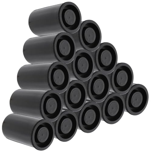 Botes de plástico negro con tapa TEHAUX para proteger rollos de película del velado