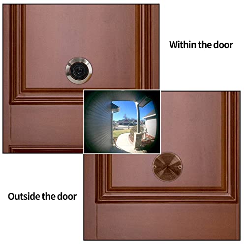 Cionyce Safety Door Viewer Peephole, 220-Degree Door Viewer Large Front Door Peepholes With Heavy Duty Privacy Cover For 1.89"-2.56" Doors, Brushed Oil Rubbed Bronze Peep Holes For Home Office #TOP6