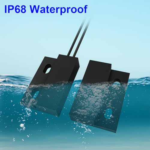 5pcs schwarz Sicherheitskontaktsensor für Fenster, Tor, Alarm, magnetischer Reed-Schalter magnetischer Türsensor, Magnet in der Nähe – Stromkreis verbinden, Magnet entfernt – Stromkreis unterbrechen