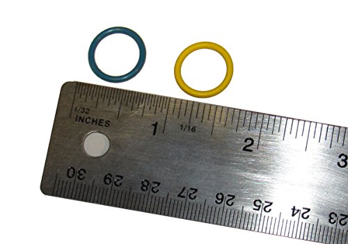 (100 Pack) Soft Stitch Ring Markers, Blue & Yellow (Medium Size For Needle Sizes 9-15, Includes 2 Colors, For Knitting/Crochet/Etc) #TOP1