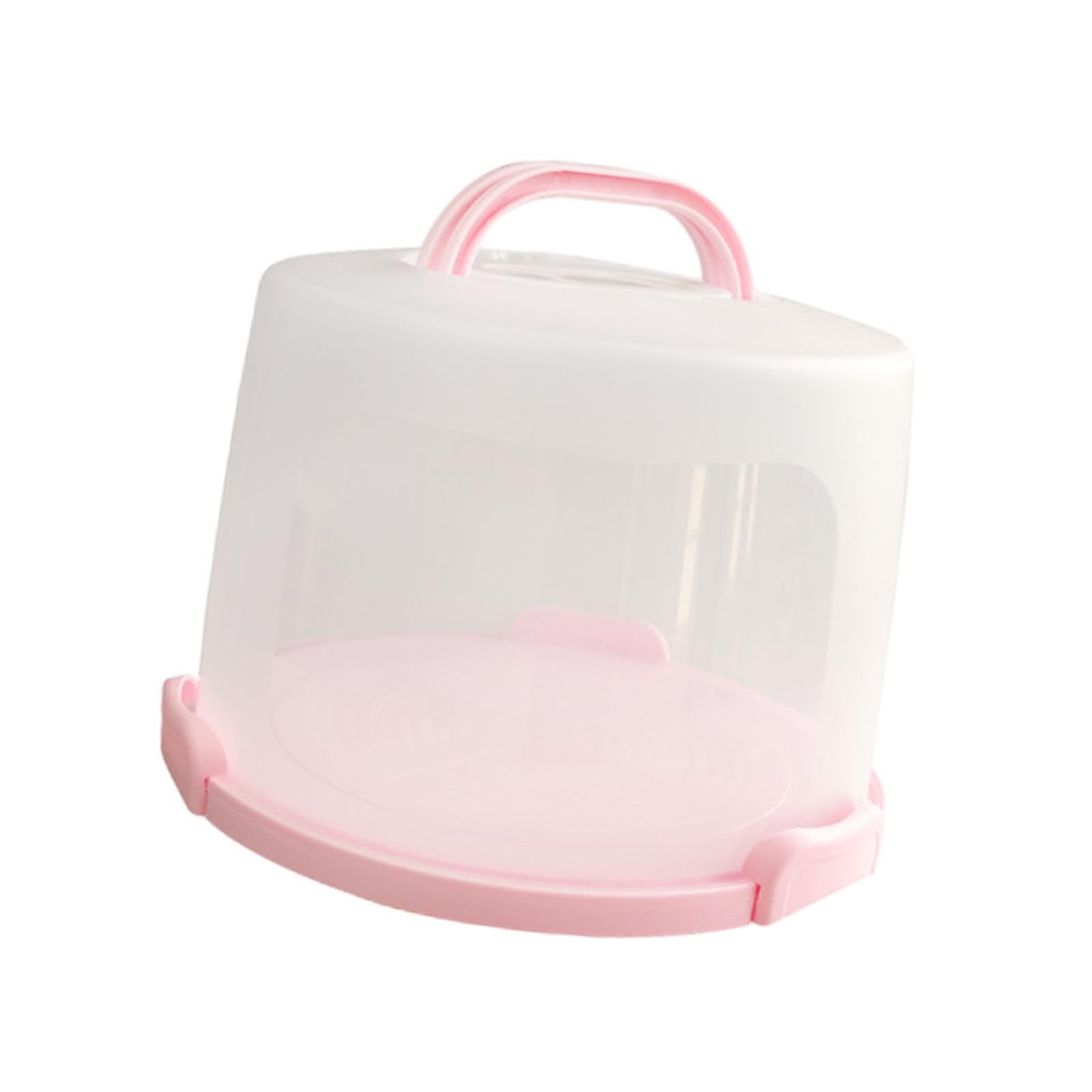 CYDZSRA Cake Carrier Cake Stand Holder Travelling With Sweet Treats Cupcakes And Delicious Pies Cupcake Muffin Tart Cookie Keeper Valentines Day for Buckle Carrier With Lid And, 10 inch