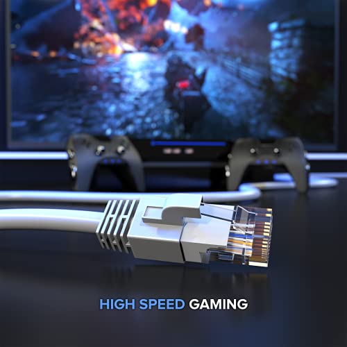 Maximm Cat 6 Ethernet Cable 1 Ft, (12-Pack) Cat6 Cable, Lan Cable, Internet Cable And Network Cable - Utp (White) #TOP4