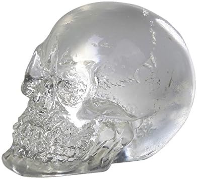 Pacific Giftware 12 Clear Crystal Like Mini Skulls Figurines Busts.Cute! 1 Dozen! Halloween Decor Collectible Figurine.