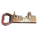 Flaschenöffner Bier 3D Kühlschrankmagnet Metall Starkes Souvenir Tourist Geschenk Chinesischer Magnet Handarbeit Heim- und Küchendekoration Buchstaben Kühlschrankmagnet Aufkleber Shanghai 3