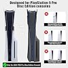Cover Plates for PS5 Pro Disc Edition with Cooling Vent, PS5 Pro Faceplate ABS Hard Shockproof Anti-Scratch Dustproof Protective Plates, Replacement Side Shell Skin Case for PlayStation 5 Pro -Black