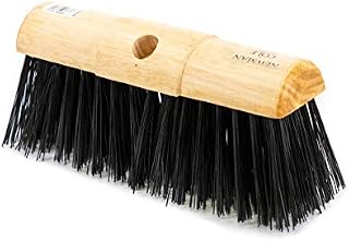Newman and Cole 13" Poly Garden Broom Heavy Duty Saddle Sweeping Brush - Outdoor Garden Yard and Patio Broom (13" Poly Saddle Broom Head Only)