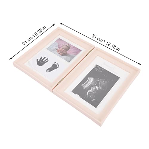 Abaodam 3 Pecas Molduras De Ultra-som b Lembrancinha De Pegada Quadro De Impressão De Bebê Quadro De