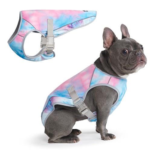 Spark Paws Dog Cooling Vest - SPF 50 UV Sun Protection - Summer Heat Relief Gear for Dogs, Lightweight, Evaporative Cooling - Dog Anxiety Relief Vest During Hot Days - Snowcone, Large