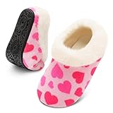 FEETCITY Toddler Slippers Baby Girls Boys House Shoes Warm Infant Slippers Lightweight Warm Toddler Walking Shoes Baby Barefoot Shoes 3.5-4.5 Toddler