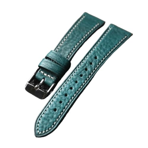 Bracelet cuir à dégagement rapide bleu fait main montre 22mm
