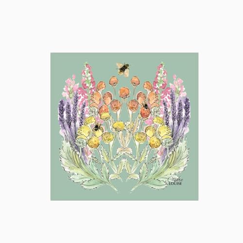 Warren Reed - Designer Premium Sage Bloom Glass Kitchen Splashback 6mm Toughened Glass Kitchen Splashback – Heat Resistant Splashback for Kitchens, Perfect for Cookers and Hobs, Polished Edges