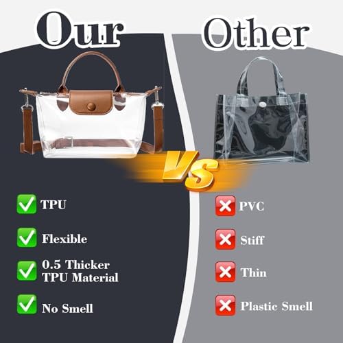 Clear Bag for Stadium Events,Small Clear Purse Crossbody Bags for Women,Top Handle & Adjustable Shoulder Strap for Concert,Sport Events — view 6