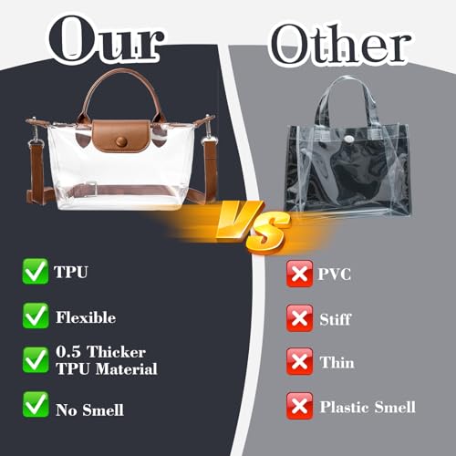 Clear Bag for Stadium Events,Small Clear Purse Crossbody Bags for Women,Top Handle & Adjustable Shoulder Strap for Concert,Sport Events by Ginogento - Used condition - Image 7
