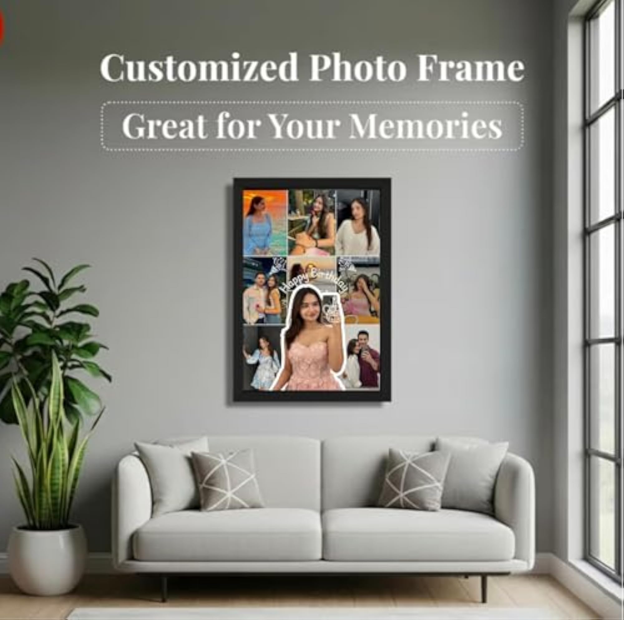 Personalized Multi-Photo Collage Frame, 9x12 Inch