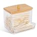 Qtip Holder with Lid, Cotton Swab Holder for Qtips Cotton Swabs Cotton Ball