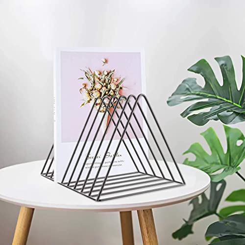 Soporte triangular de metal para discos organizador robusto de diseño 7