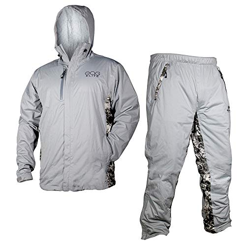EAG Elite Men's Packable Stretch Performance Rain Suit (Grey Manta, Large)