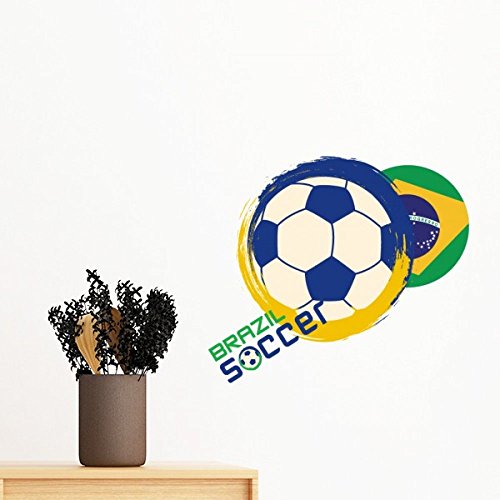 Sticker mural foot Brésil 50cm DIYthinker décoration chambre - 2