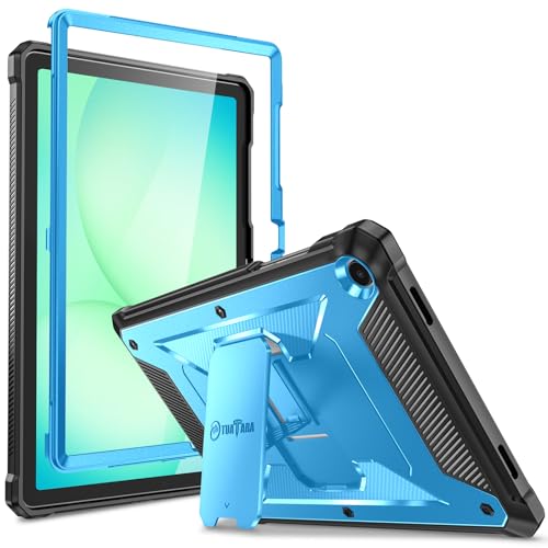 Coque Samsung Galaxy Tab A9+ antichoc idéale pour regarder des vidéos en famille bleu