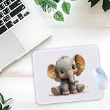 1 Pcs Cute Baby Elephant Non-Slip Rubber Mouse Pad for Home Office Desk Laptop Computer Gifts for Adults Supervisor HR