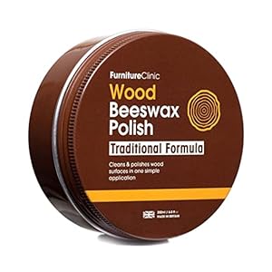 Furniture Clinic Beeswax Polish for Wood & Furniture | 200ml of Natural Beeswax for all Wood Types and Colours – Wood…
