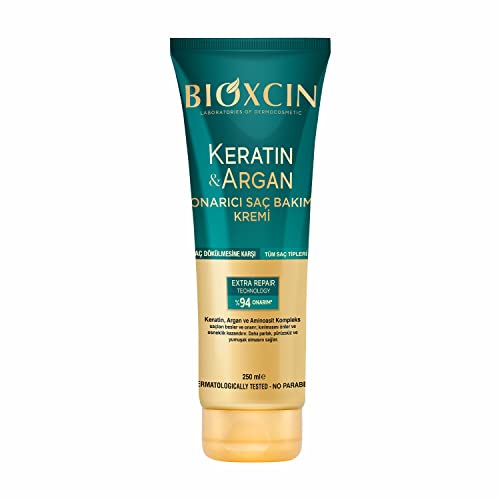 Keratin & Argan Onarıcı Saç Bakım Kremi; Yıpranmış ve Hasar Görmüş Saçlar için, 250 ml, BioComplex B11, Hidrolize Keratin ve Argan Yağlı