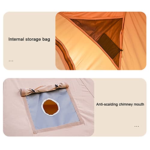 Teepee Camping Tent Cotton Pyramid Yurt Tent for 8 to 10 Person - Image 7