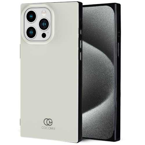 Image of COCOMII Rectangle for iPhone 15 Pro Max Case, Glossy Bone