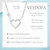 VEEDOFA Silver Necklaces for Women, Infinity Sterling Silver Necklace, Silver Pandents, Silver Heart Necklace, Cubic Zirconia Ladies Necklaces, Necklaces for Women #3