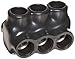 Morris Products 97658 Multi-Cable Connector, Insulated, Dual Entry, Black, 8 Ports, 350-6 Wire Range, 5/16" Allen Hex 8 Ports, 350-6 Wire Range, 5/16" Allen Hex, 8 - Wire Ports